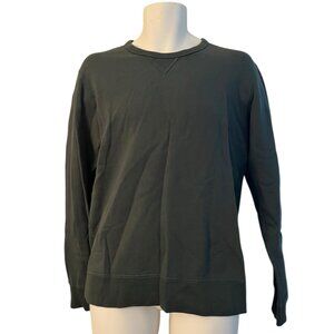 Uniqlo Mens Medium Dark Green Pullover Crewneck Long Sleeve Sweatshirt NWT